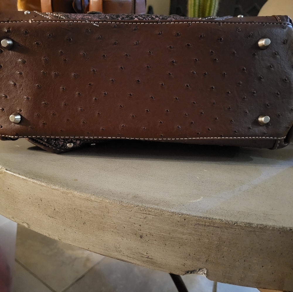 NWOT Cowgirl Trendy Elegant Brown & Gold  Embellished Women's Bag - Picture 7 of 7